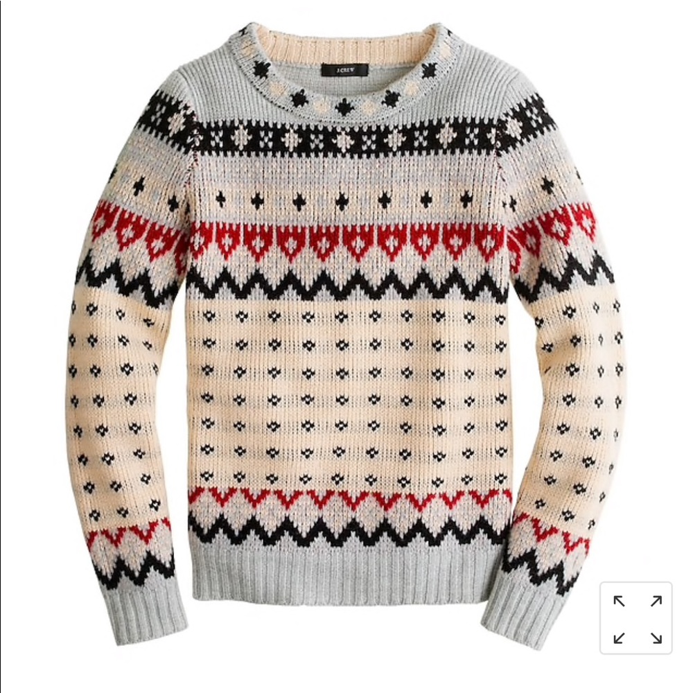 J. Crew Fair Isle Intarsia Sweater Sz Small NWOT